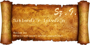 Szklenár István névjegykártya